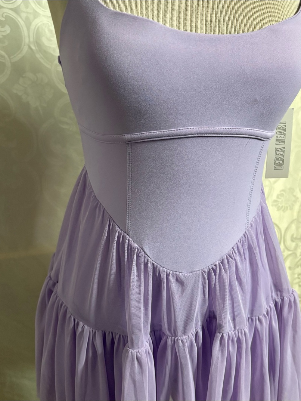 NWT- Derek Geart corset pirouette mini athletic  dress with skirts size m - Picture 2 of 16